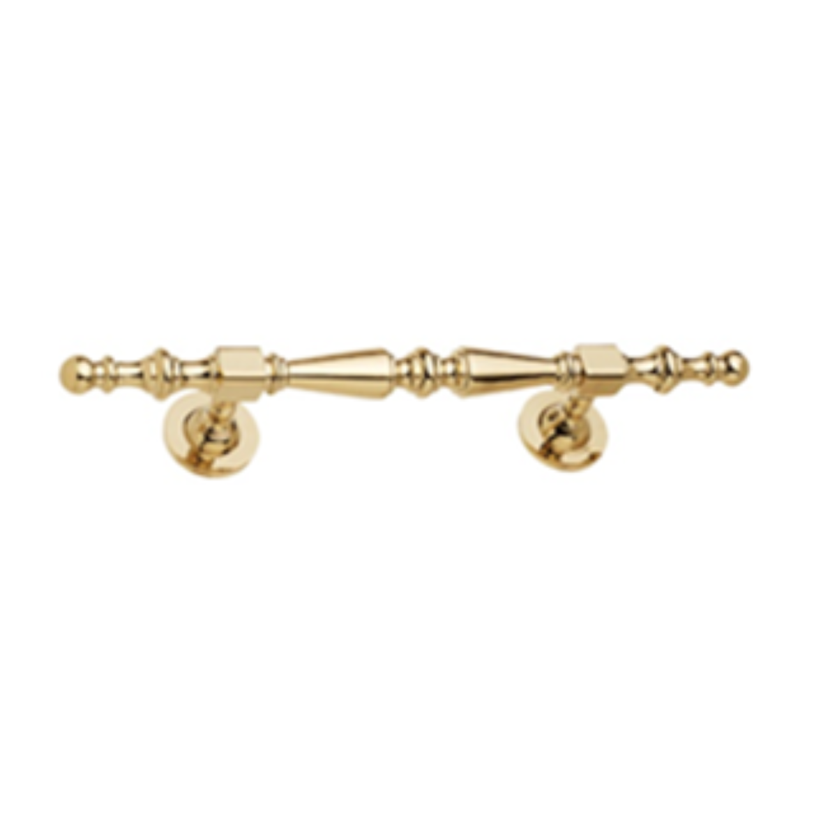 Manillón Mod. 1 para puerta principal con diseño torneado y acabado dorado PVD, estilo clásico y elegante.