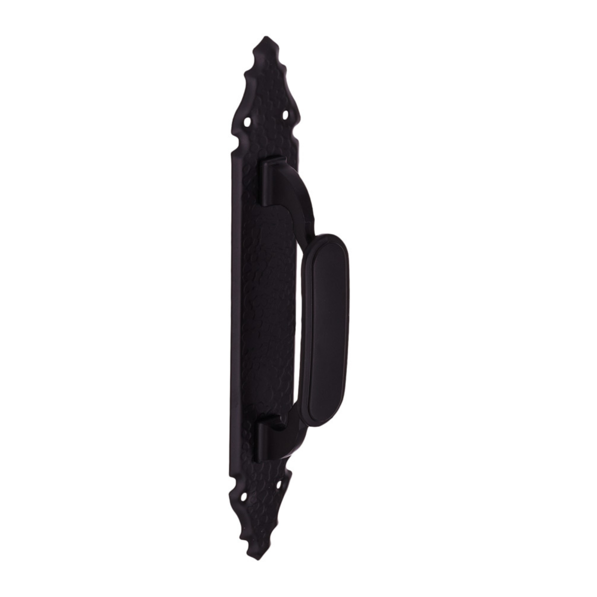 Manillón Mod. 9210 negro con placa martilleada de estilo rústico.