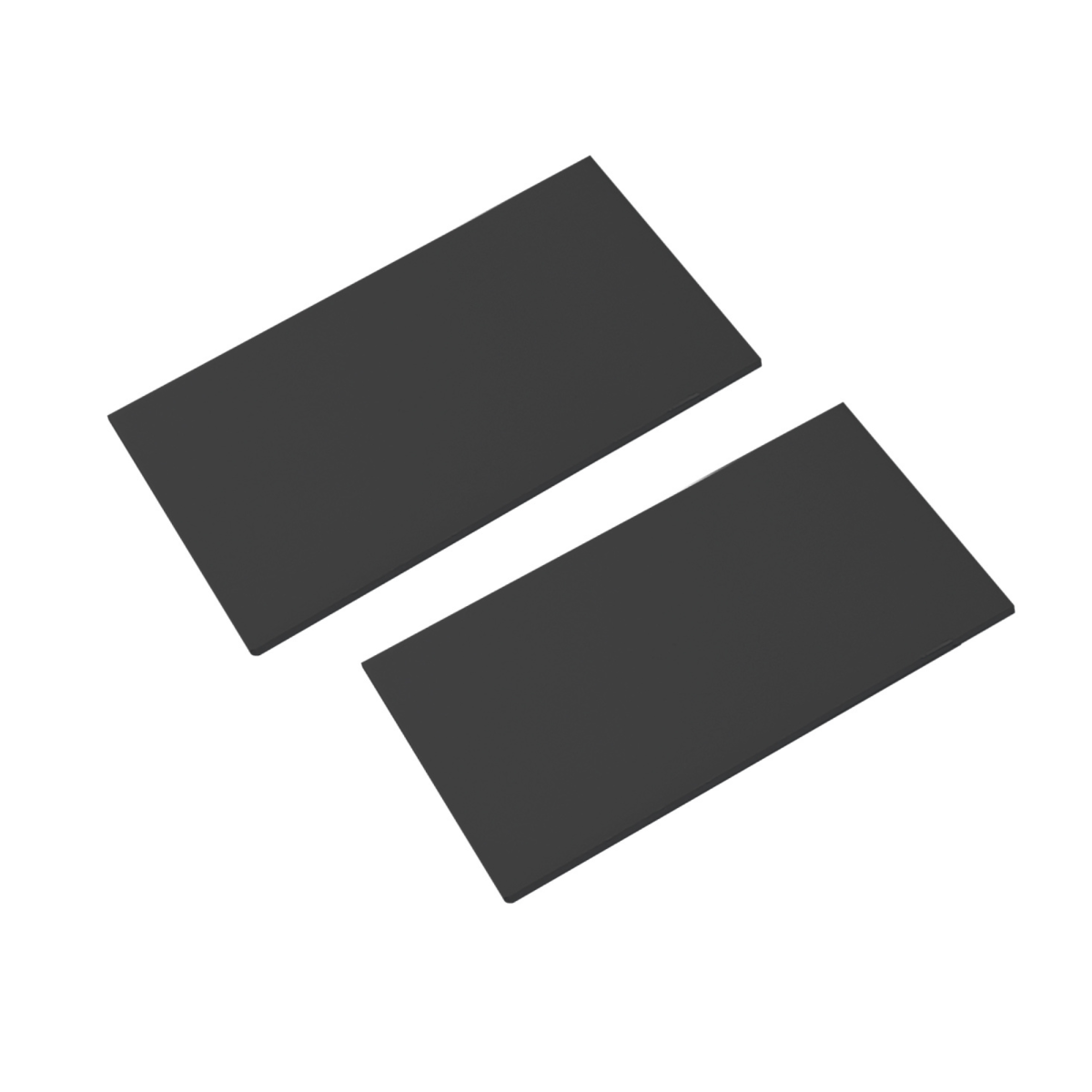 Tapa lateral de aluminio para perfil de guía Modelo 1289 en acabado negro para sistemas de puertas correderas.