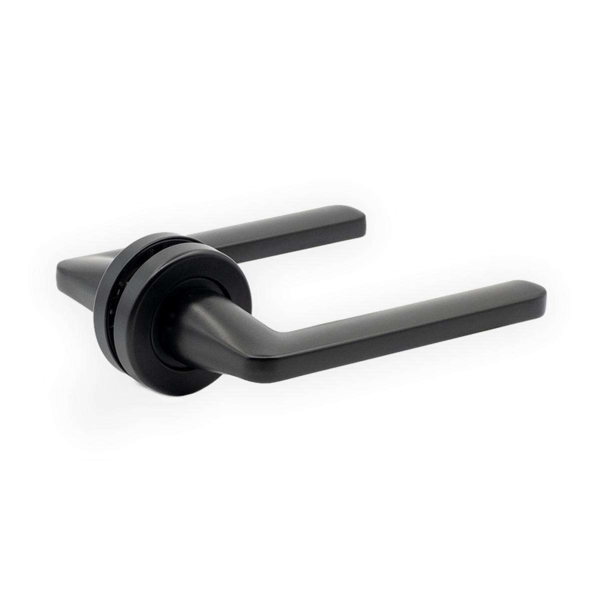 Manivela Mod.9208, fabricada en acero al carbono roseta redonda de 54 mm, acabado negro