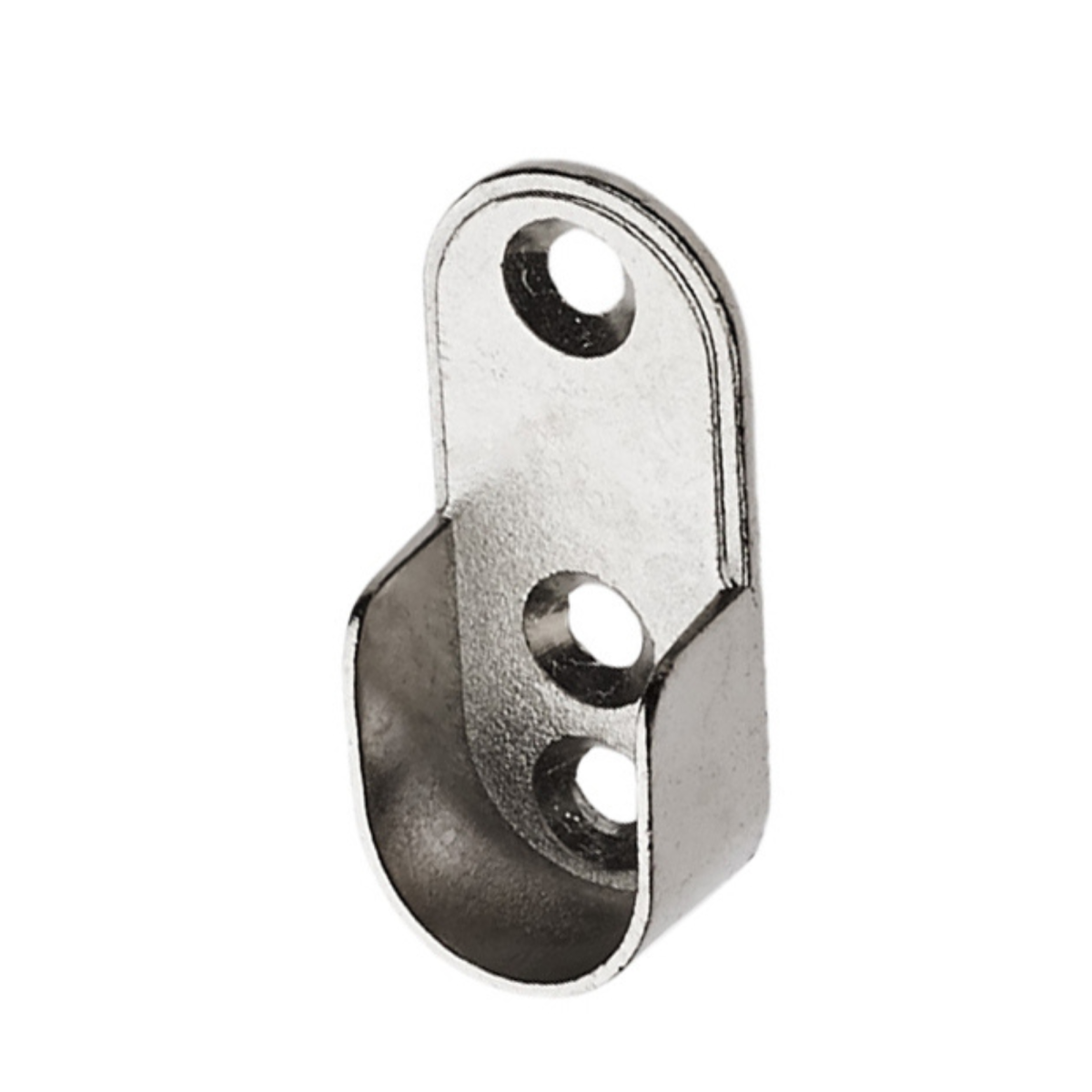 Soporte lateral fabricado en zamakpara barra de armario de 30x15 mm en acabados níquel